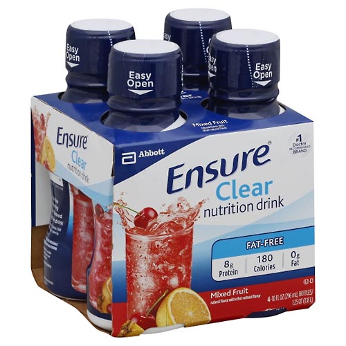 Image for Ensure Nutrition Drink, Fat-Free, Mixed Fruit,4ea from Yost Pharmacy
