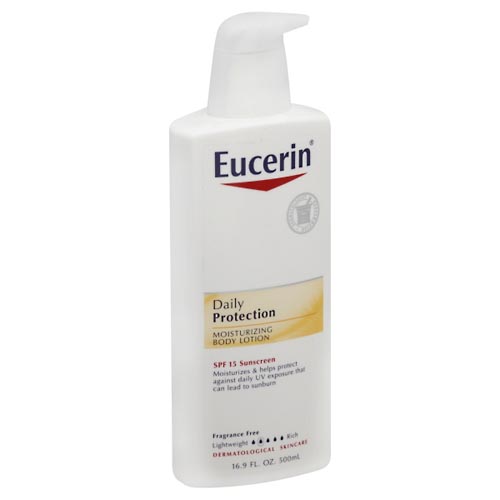 Image for Eucerin Body Lotion, Moisturizing, Daily Protection, Fragrance Free,16.9oz from Yost Pharmacy