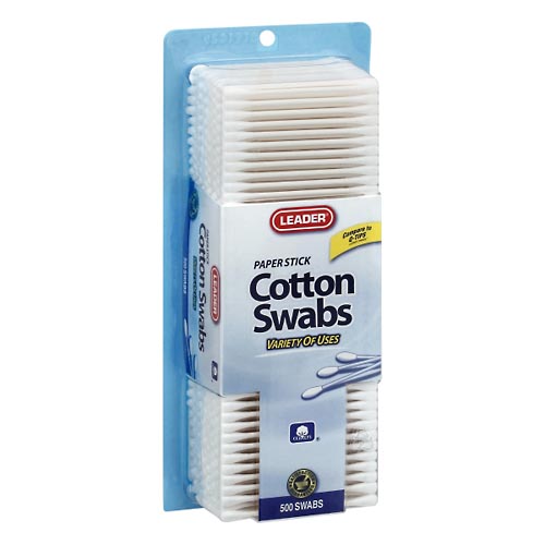 Image for Leader Cotton Swabs, Paper Stick,500ea from Yost Pharmacy