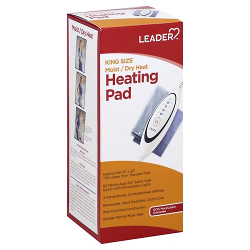 Image for Leader Heating Pad, Moist/Dry Heat, King Size,1ea from Yost Pharmacy