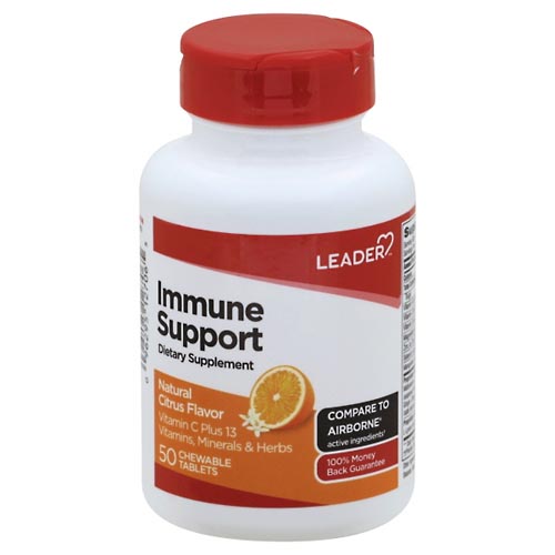 Image for Leader Immune Support, Natural Citrus Flavor, Chewable Tablets,50ea from Yost Pharmacy