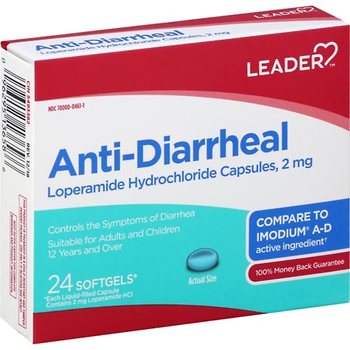 Image for Leader Anti-Diarrheal, Softgels,24ea from Yost Pharmacy