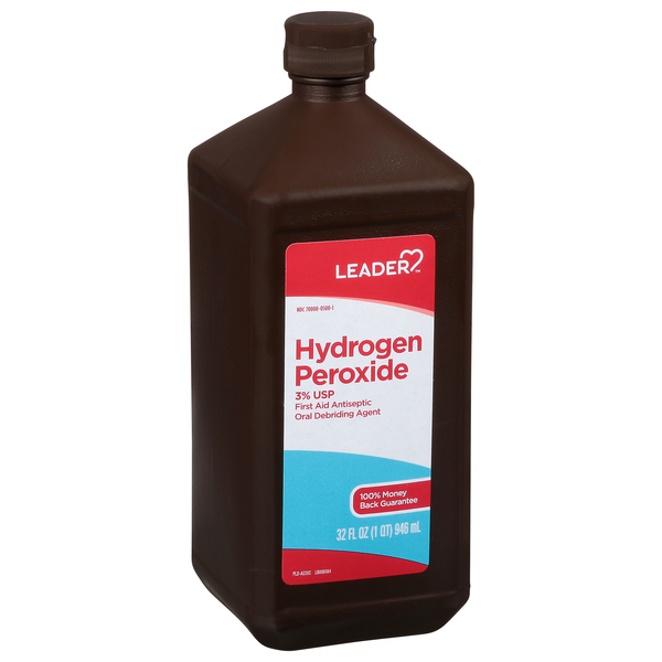 Image for Leader Hydrogen Peroxide, 3% USP, 32oz from Yost Pharmacy