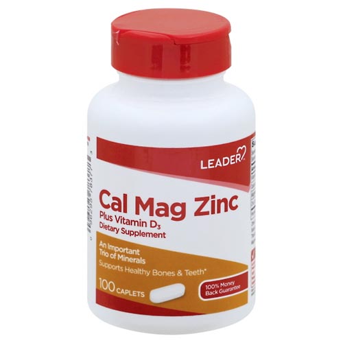 Image for Leader Cal Mag Zinc, Caplets,100ea from Yost Pharmacy