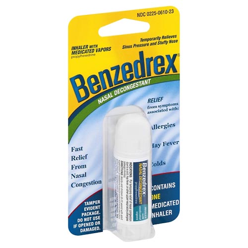 Image for Benzedrex Inhaler with Medicated Vapors, Nasal Decongestant,1ea from Yost Pharmacy