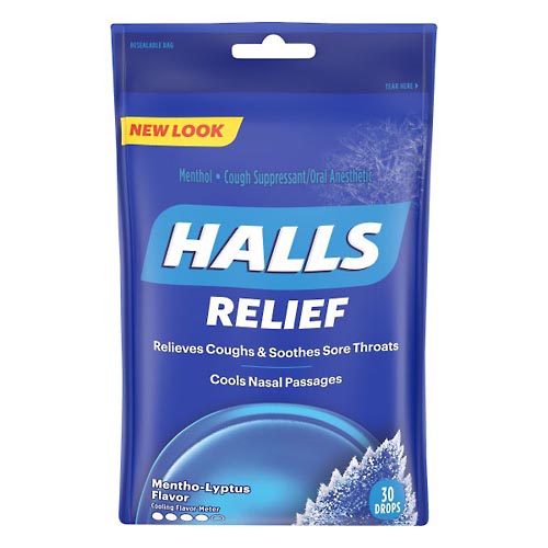 Image for Halls Cough Drops, Mentho-Lyptus Flavor,30ea from Yost Pharmacy