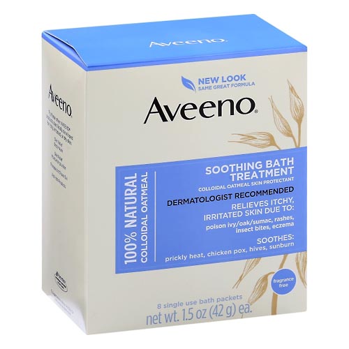Image for Aveeno Bath Treatment, Soothing, Colloidal Oatmeal,8ea from Yost Pharmacy