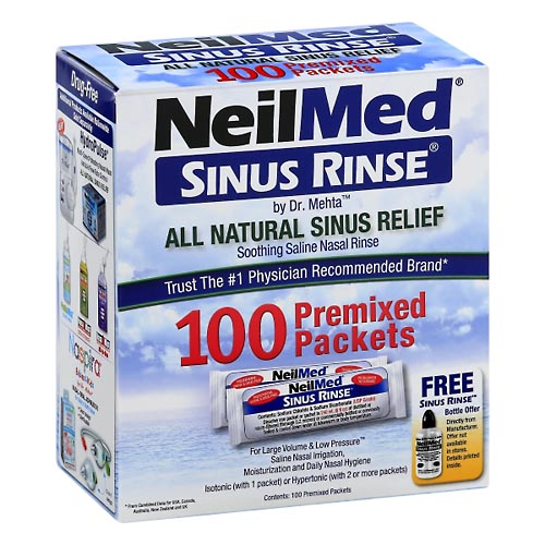 Image for Neilmed Saline Nasal Rinse, Premixed Packets,100ea from Yost Pharmacy