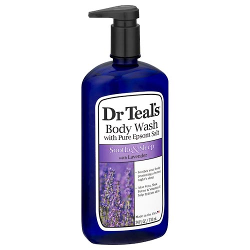 Image for Dr Teals Body Wash, Pure Epsom Salt, Soothe & Moisturize,24oz from Yost Pharmacy