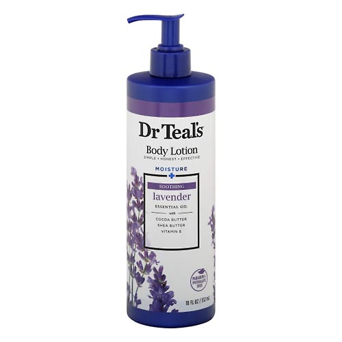 Image for Dr Teals Body Lotion, Moisture + Soothing, Lavender,18oz from Yost Pharmacy