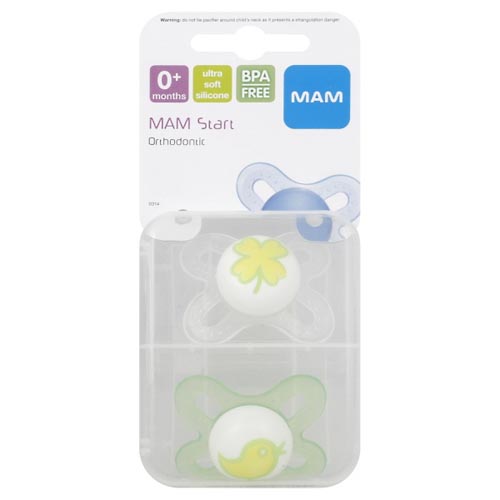 Image for MAM Pacifiers, Orthodontic, Start, 0+ Months,2ea from Yost Pharmacy